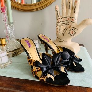 Boss B Animal Print slip on heels